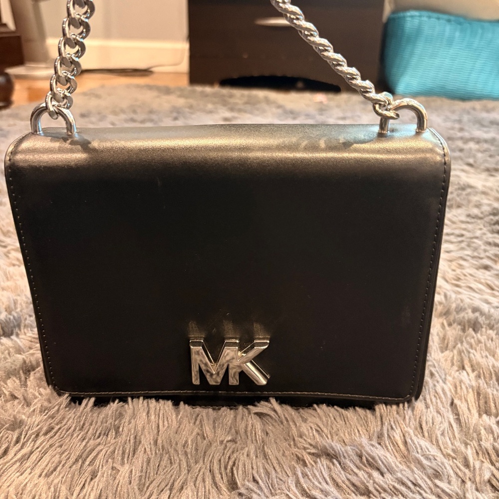 Michael Kors Black Chain Handle Bag + Matching Wallet | Brand New